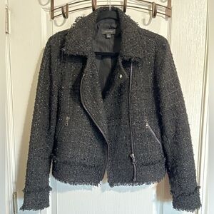Ann Taylor Charcoal Tweed Blazer Black Size 8